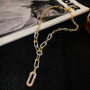 Korean Style Metal Chain Around the Neck Design Personality Hip-Hop Clavicle Chain Exaggeration Necklaces Jewelry Gothic