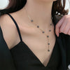 Korean Style Niche Black Gold Tone Necklaces For Women Vintage Irregular Bohemian Clavicle Chain Elegant Charm Jewelry
