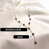 Korean Style Niche Black Gold Tone Necklaces For Women Vintage Irregular Bohemian Clavicle Chain Elegant Charm Jewelry