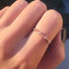 Korean Style Simple Small Zircon Crystal Delicate Fresh Ring For Women New Jewelry Silver Gold Color Metal Ring