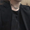 Korean-Style Steel Ball Stitching Chain Necklace Punk Cool Hip-hop Disco Necklace Clavicle Chain