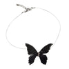Korean Summer Fairy Butterfly Fish Line Pendant  Necklace Girl's Beauty Diamond Charm Neck Chain Sweet Bone Chain Jewelry 321