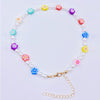 Korean Sweet Colorful Devil's Eye Flower Necklace Acrylic Alien beads Flowers Boho Clavicle Necklaces for Women Girls Jewelry