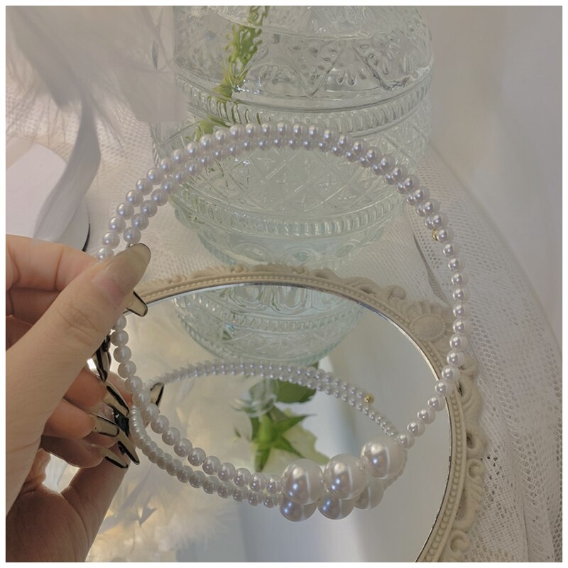 Korean Trendy Style Vintage Pearl Chokers Personality String Beaded Necklace For Women Bohemian Beach Jewelry Clavicle Chain