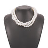 Korean Version Simple Multi Layer Pearl Necklace Of Female Stacking Temperament Retro Exaggerated Clavicle Chain Jewelry