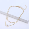 Korean Version Of Simple Double-Layer Pearl Pendant Short Necklace Women Retro Mother's Day Couple Gift