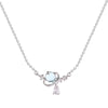 Korean Zircon Hollow Aurora Water Drop Planet Universe Pendant Necklace For Women Charm Choker Neck Chain Wedding Jewelry Girls