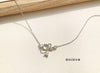 Korean Zircon Hollow Aurora Water Drop Planet Universe Pendant Necklace For Women Charm Choker Neck Chain Wedding Jewelry Girls