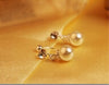 Korean cherry butterfly knot without pierced ear clip female invisible earrings with crystal U clip LM-C269