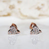 Korean cherry butterfly knot without pierced ear clip female invisible earrings with crystal U clip LM-C269