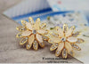 Korean cherry butterfly knot without pierced ear clip female invisible earrings with crystal U clip LM-C269