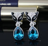 Korean cherry butterfly knot without pierced ear clip female invisible earrings with crystal U clip LM-C269