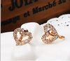 Korean cherry butterfly knot without pierced ear clip female invisible earrings with crystal U clip LM-C269