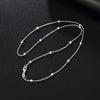 Korean 925 Stamped Silver charms Round beads chain Necklace For Women 16-24 inch party wedding Jewelry accessories gift