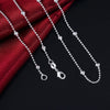 Korean 925 Stamped Silver charms Round beads chain Necklace For Women 16-24 inch party wedding Jewelry accessories gift