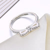 Korean 925 Stamped Silver fine Bowknot crystal Rings For Women size 6/7/8/9  Party Gifts wedding diamond Jewelry