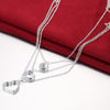 Korean 925 Sterling Silver romantic Love Heart Bracelet necklace earring for women charm wedding Party gift sJewelry set