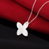 Korean 925 sterling Silver Crystal butterfly pendant necklace earrings ring for women charms Jewelry sets Party Gifts