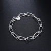 Korean 925 sterling silver Bracelets charms circle chain for woman men classic Wedding party Gifts fine designer Jewelry