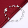 Korean 925 sterling silver Bracelets charms circle chain for woman men classic Wedding party Gifts fine designer Jewelry