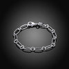 Korean 925 sterling silver Bracelets charms circle chain for woman men classic Wedding party Gifts fine designer Jewelry