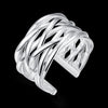 Korean Pretty 925 Sterling Silver Rings For Women adjustable Retro Wedding Party gifts Charms designer jewelry