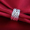 Korean Pretty 925 Sterling Silver Rings For Women adjustable Retro Wedding Party gifts Charms designer jewelry