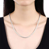 Korean charm 925 Stamped Silver classic 3MM Snake Bone Chain Necklace For Women Men 16-24 Inch party trend Jewelry Gift
