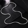 Korean charm 925 Stamped Silver classic 3MM Snake Bone Chain Necklace For Women Men 16-24 Inch party trend Jewelry Gift
