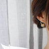 Korean 925 silver needle jewelry exquisite small round crystal 14K real gold earrings elegant women's daily earrings