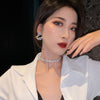 Korean  selling  jewelry, copper inlaid zircon,  shiny necklace sexy ladies party necklace