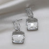 Korean selling jewelry double square crystal earrings four colors simple temperament female daily earrings
