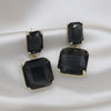 Korean selling jewelry double square crystal earrings four colors simple temperament female daily earrings