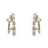 Korean selling jewelry, exquisite and small double half round earrings elegant women's everyday all-match earrings