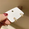 Korean selling jewelry, exquisite and small double half round earrings elegant women's everyday all-match earrings