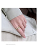 Korean selling jewelry exquisite copper inlaid zircon bamboo snake ring  women adjustable prom party ring