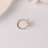 Korean selling jewelry exquisite copper inlaid zircon bee ring simple women's opening adjustable ring