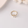 Korean selling jewelry exquisite copper inlaid zircon bee ring simple women's opening adjustable ring