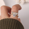 Korean selling jewelry exquisite copper inlaid zircon bee ring simple women's opening adjustable ring