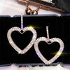 Korean selling jewelry  shiny crystal triangle pendant earrings elegant sexy women's prom party accessories