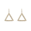 Korean selling jewelry  shiny crystal triangle pendant earrings elegant sexy women's prom party accessories