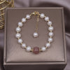 Korean selling jewelry natural freshwater pearl bracelet elegant women's daily all-match stone bead bracelet