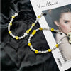 Korean irregular Imitation Pearl Choker Necklace For Women Cute Sweet Girls Necklace Smile Face Beads Necklace Jewelry