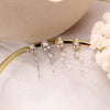 Korean design jewelry creative copper inlaid zircon tulip flower earrings elegant female dangle earrings