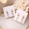 Korean design jewelry creative copper inlaid zircon tulip flower earrings elegant female dangle earrings