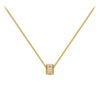 Korean design jewelry exquisite and small copper inlaid zircon pendant simple and elegant clavicle female necklace