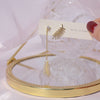 Korean design jewelry exquisite copper inlaid zircon asymmetric feather earrings elegant women's prom earrings