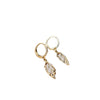 Korean design jewelry exquisite copper inlaid zircon opal leaf earrings elegant women's wedding party accessories