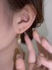 Korean design jewelry exquisite copper inlaid zircon opal leaf earrings elegant women's wedding party accessories