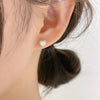 Korean design jewelry hollow copper wire mesh crystal love earrings elegant women's wedding accessories